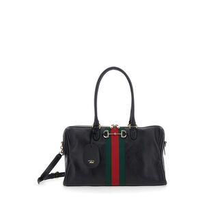 Gucci Women Horsebit Web Large Boston In Gg Canvas